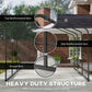Metal Carport, Heavy Duty Garage Car Shelter with Galvanized Metal Roof and Removable Sidewalls, Light Grey