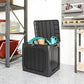 32 Gallon Deck Box, Resin Outdoor Storage Box with Handles, Waterproof and UV Resistant Storage Container