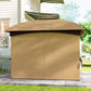 11' x 11' Outdoor Gazebo, Double Roof Patio Gazebo Canopy with Curtains, Church Windows, Galvanised Steel Frame, Beige
