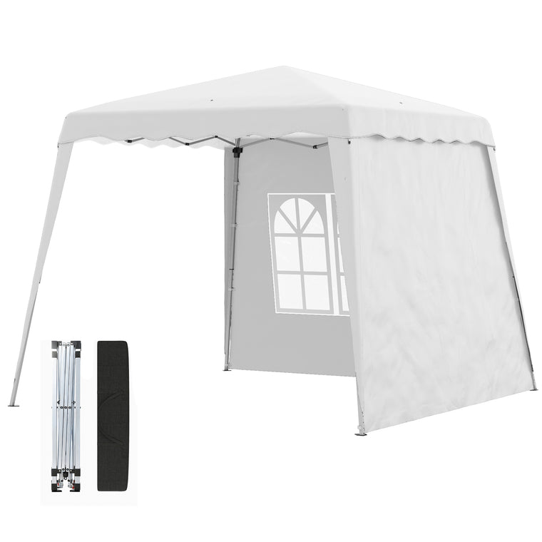 8' x 8' Pop-Up Canopy Tent with 2 Sidewalls & Carry Bag