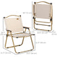 Set of 2 Camping Chair, Lightweight Folding Chair, Portable Armchairs, Excellent for Festivals, Fishing, Khaki