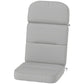 Outdoor Seat Cushion with Back, Outdoor Chair Cushion with Ties and Adjustable Strap, UPF 20+Non-Slip Patio Cushion Replacement for Outdoor Chair, Light Grey
