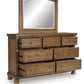 Feddinger - Medium Brown - Dresser And Mirror