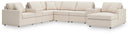 8 Pc. Sectional With Raf Corner Chaise And Storage Consoles