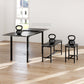 5-Piece Extendable Dining Set for 4-6 - Black