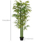 Set of 2 6 FT Artificial Tree Bamboo Tree Fake Plants in Pot for Home Office Living Room Decor, Green