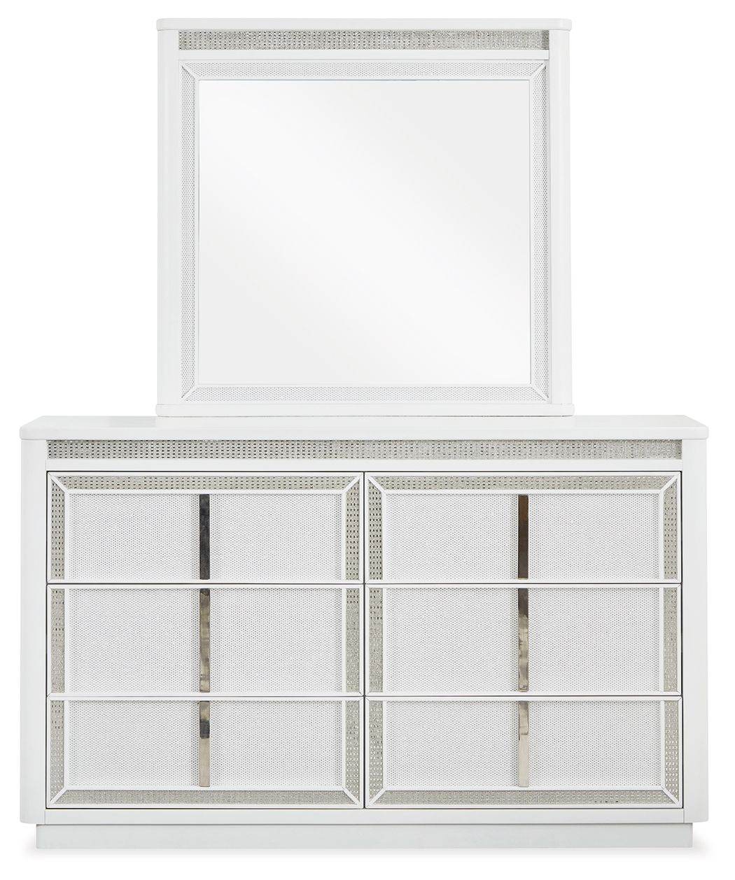 Chalanna - White - Dresser And Mirror - Forward Furniture