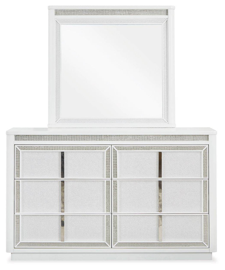 Chalanna - White - Dresser And Mirror - Forward Furniture