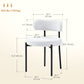 Set of 4 Berber Fleece Dining Chairs - Cream White