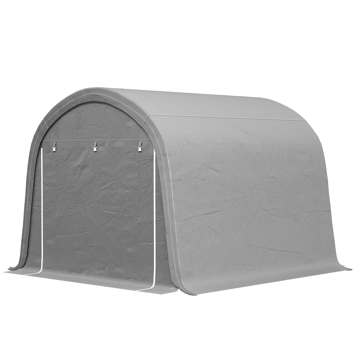 10' x 10' Outdoor Storage Tent, Heavy Duty and Waterproof Portable Shed for Bike, Motorcycle & Garden Tools, Light Grey