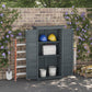 Outdoor Garden Shed, Wooden Tool Storage Shed, 3-Tier Shelves, Asphalt Roof, Shutter Doors, 34.3" x 18.3" x 63", Grey