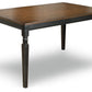 Owingsville - Black / Brown - Rectangular Dining Room Table