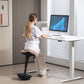 Swivel Standing Desk Chair, Adjustable Active Ergonomic Standing Stool, Backless Wobble Stool Chair, Brown
