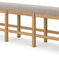 Havonplane - Brown - XL Counter Height Upholstered Dining Bench