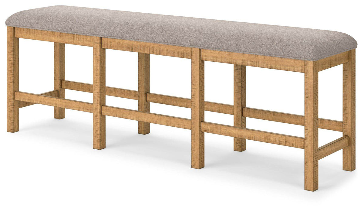 Havonplane - Brown - XL Counter Height Upholstered Dining Bench - Forward Furniture