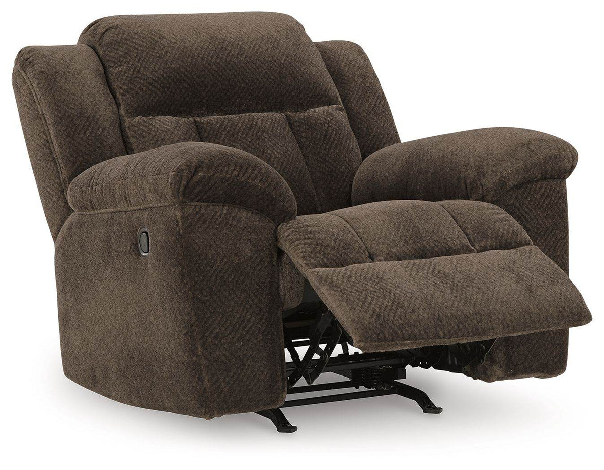 Frohn - Chocolate - Rocker Recliner - Fabric - Forward Furniture