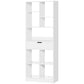 Tall Bookshelf with Drawer, Freestanding Bookcase for Bedroom, Living Room, Home Office, White