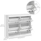 Shoe Storage Cabinet with 4 Flip Drawers and Adjustable Shelves, Narrow Shoe Cabinet for 20 Pairs of Shoes, White