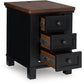 Wildenauer - Brown / Black - Chair Side End Table