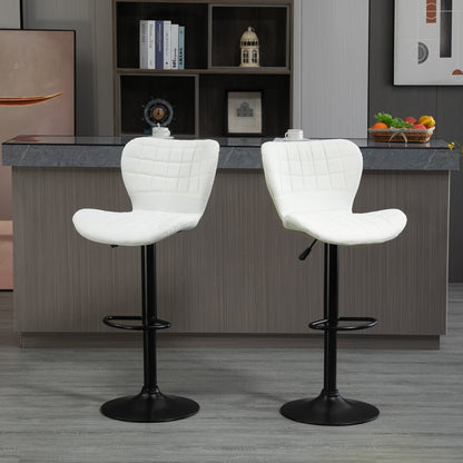 Set of 2 Swivel Adjustable Bar Stools