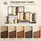 5-Tier Bookshelf, S Shaped Geometric Bookcase with 15 Compartments, Brown Wood Grain
