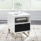 Gardoni - White / Black - Chair Side End Table