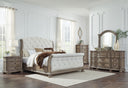 6 Pc. Bed, Dresser, Mirror, Chest