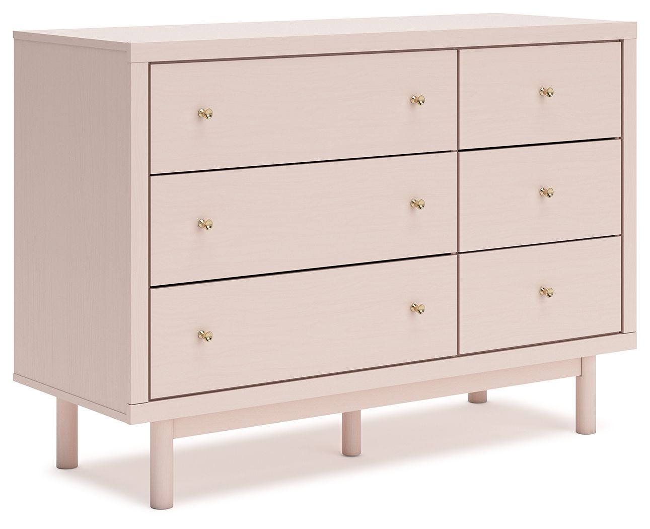 Wistenpine - Blush - Six Drawer Dresser