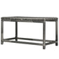 Patio Rattan End Table, Outdoor Side Table with Full Woven Table Top for Garden, Balcony, Mixed Grey