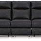 Axtellton - Carbon - Power Reclining Sofa - Faux Leather