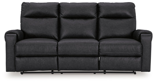 Axtellton - Carbon - Power Reclining Sofa - Faux Leather