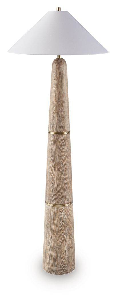 Gasparleigh - Brown / Gold Finish - Poly Floor Lamp - Forward Furniture