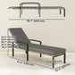 Chaise Lounge Chairs Outdoor, Set of 2 Wicker Patio Lounge Chairs with 5-Level Adjustable Backrest, Cushion