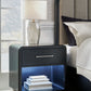 Rowanbeck - Black - One Drawer Night Stand