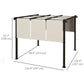 Metal Pergola, Outdoor Pergola with Retractable Canopy, for Garden, Patio, Backyard, Deck