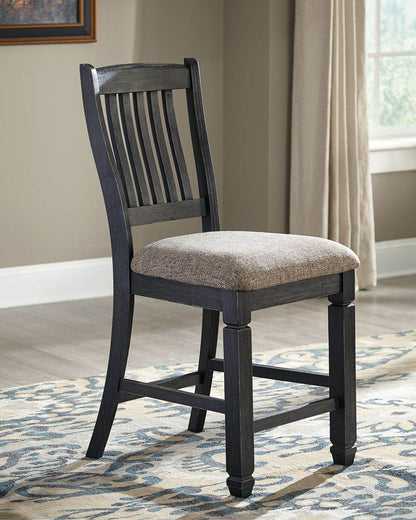 Tyler Creek - Black / Grayish Brown - Upholstered Barstool (Set of 2) - Forward Furniture