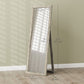 58" x 20" Floor Standing Mirror, Full Body Mirror for Bedroom, Living Room, Grey Wood Grain