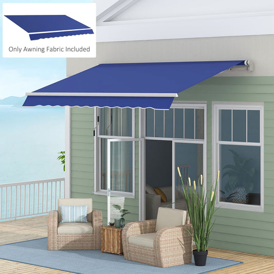 11' x 10' Outdoor Sunshade Canopy Awning Cover, Retractable Awning Fabric Replacement, UV Protection, Navy Blue