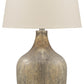 Mari - Glass Table Lamp  - Gray / Gold Finish