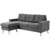 L-Shaped Sectional Sofa with Reversible Chaise - Dark Grey