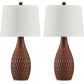 Cartford - Brown - Ceramic Table Lamp (Set of 2)