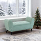 Upholstered Storage Bench with Arms, Modern Ottoman Bench for Bedroom, Entryway, and Living Room, Green