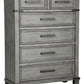 Russelyn - Gray - Five Drawer Chest