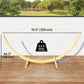 11' Wooden Hammock Stand Universal Garden Picnic Camp Accessories, Curved Arc Design Stand, 264lbs Capacity