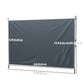 11.5' x 10' Manual Retractable Patio Awning, Outdoor Privacy Screen with UPF30+ & Water-Resistant Fabric, Dark Grey