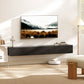 71" Floating TV Stand with Flip-Down Doors - Black