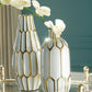 Mohsen - Vase Set (Set of 2) - Gold Finish / White