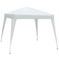 10' x 10' Arbor Barnum Folding Pop-up Garden Gazebo with Transport Bag-White