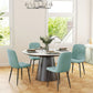 Dining Chairs Set of 4, Upholstered Dining Room Chairs with Steel Legs, Modern Kitchen Chair for Dining Room, Green