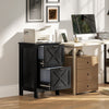 Vertical Filing Cabinet with 2 Drawers, Rustic Farmhouse Office Storage Cabinet for A4, Letter Size, Distressed Black